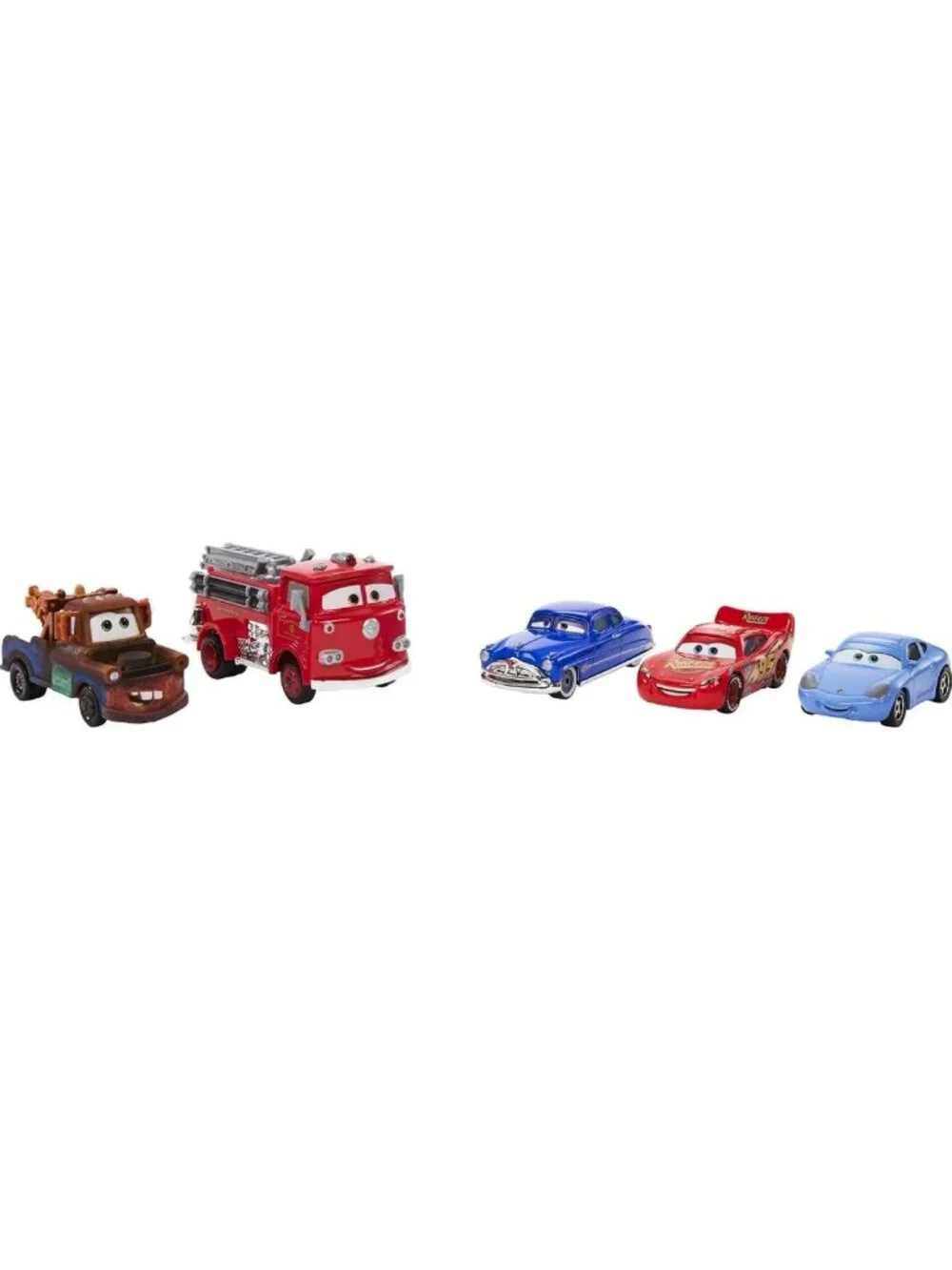 Collectible 5-Pack Toy Cars Set with Fire Truck - Disney Pixar Radiator Springs